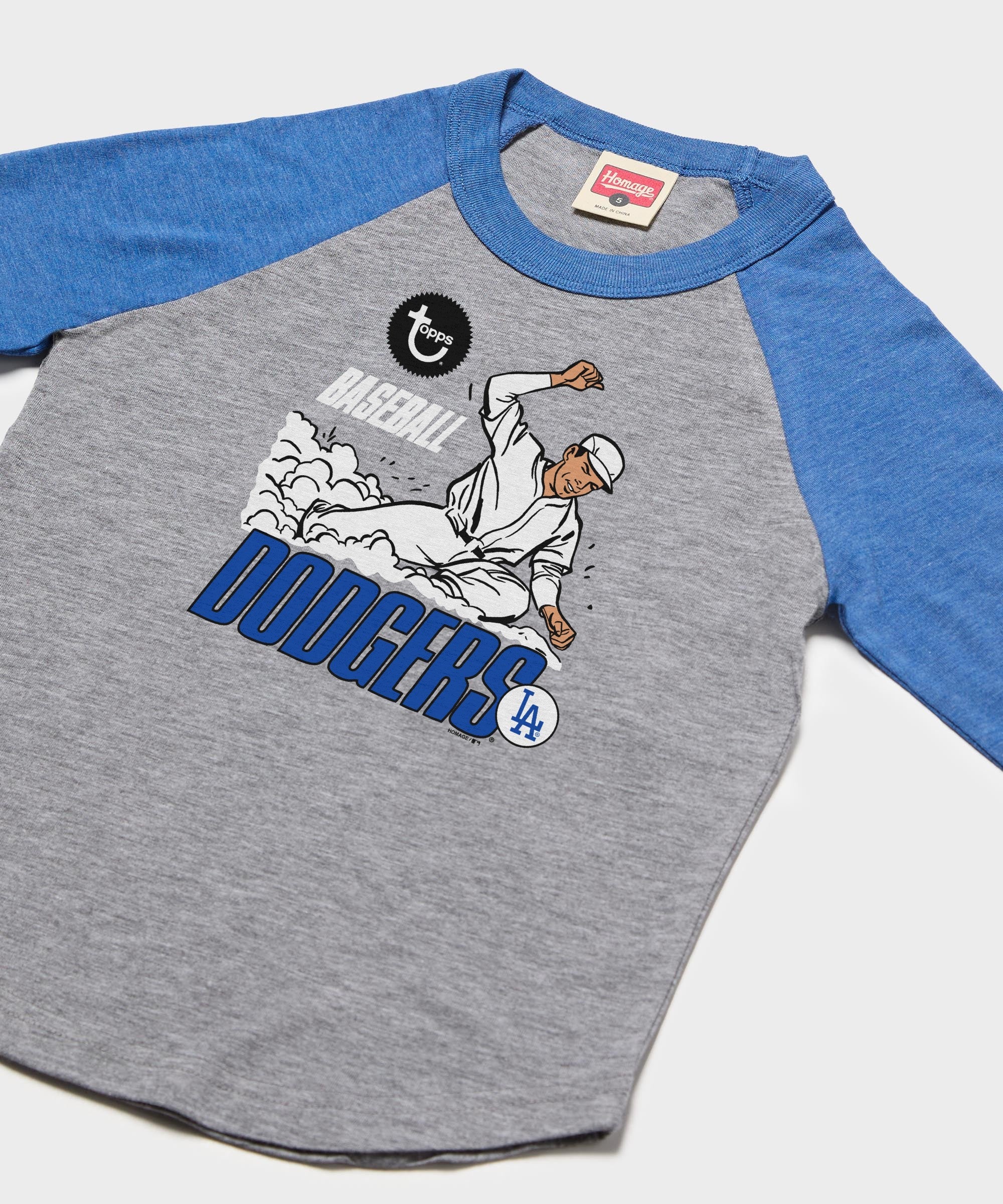 Youth MLB x Topps Los Angeles Dodgers Raglan - Image 2