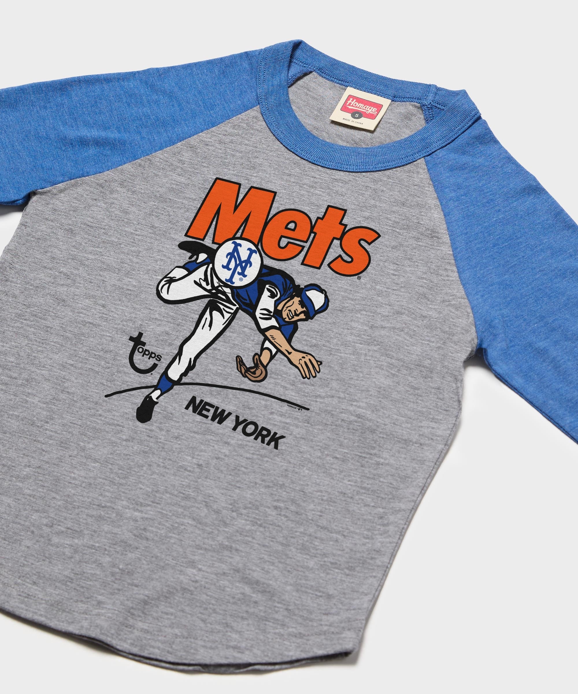 Youth MLB x Topps New York Mets Raglan - Image 2