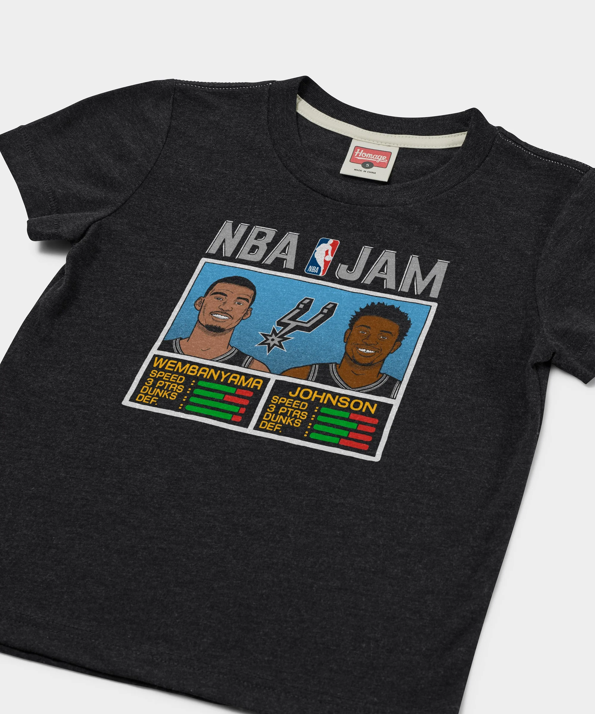 Youth NBA Jam Spurs Wembanyama And Johnson - Image 2