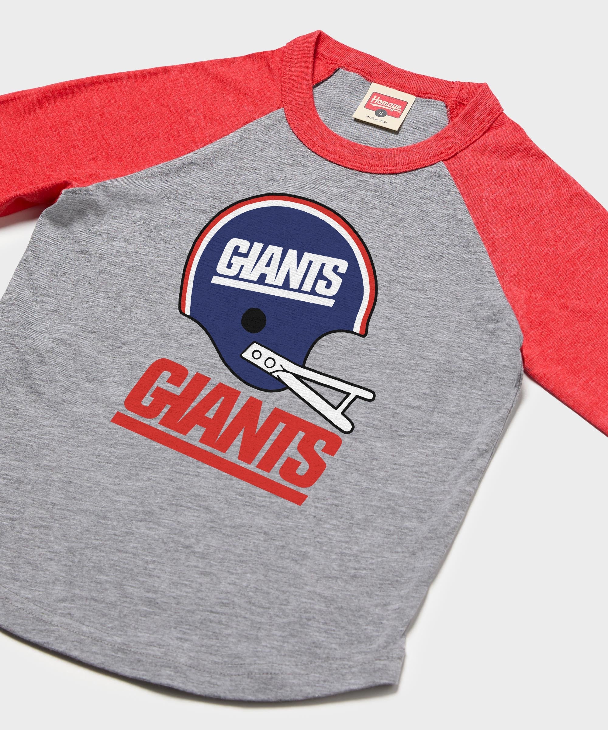Youth New York Giants Big Helmet Raglan - Image 2