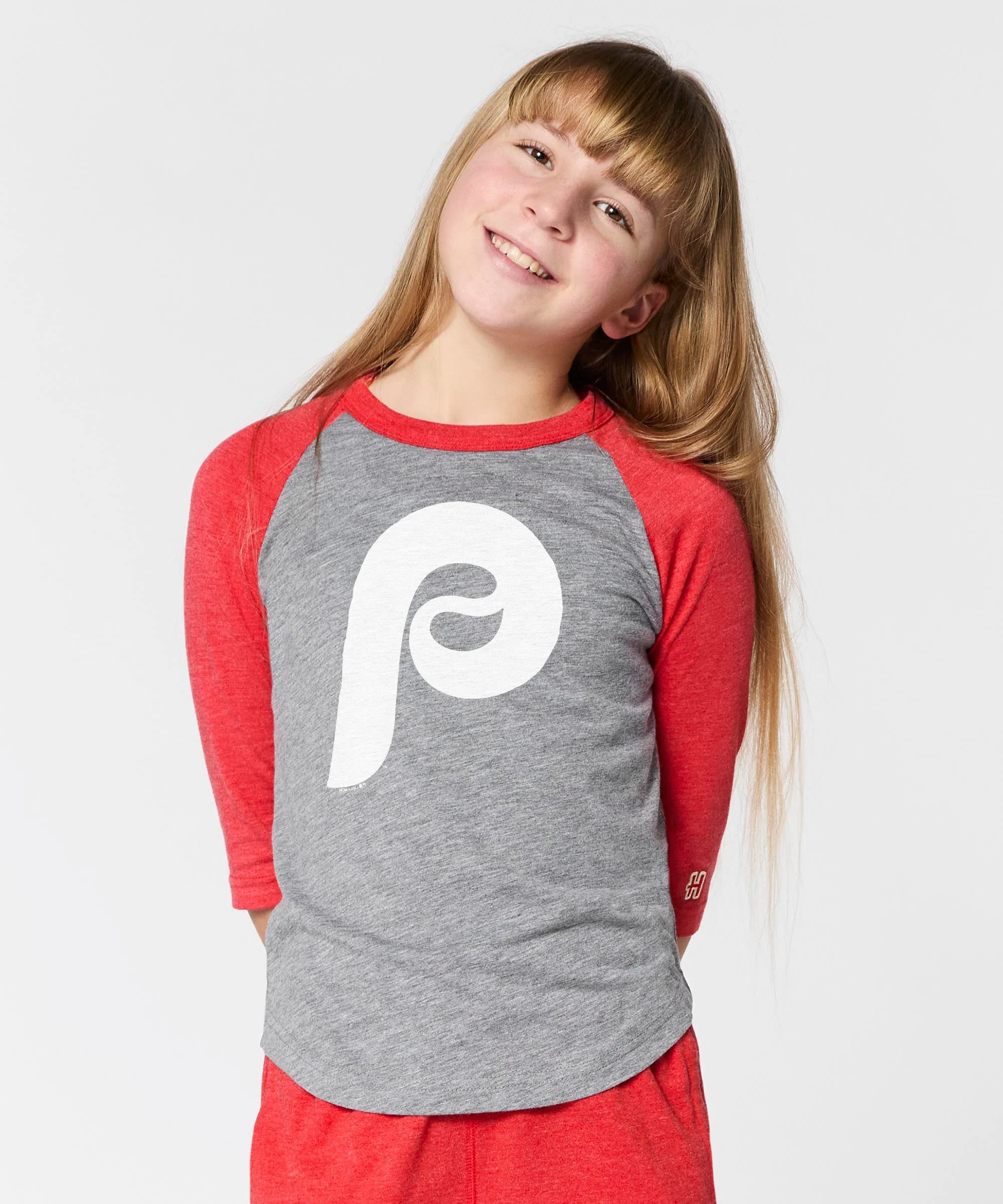 Youth Philadelphia Phillies Cap Logo '70 Raglan - Image 3