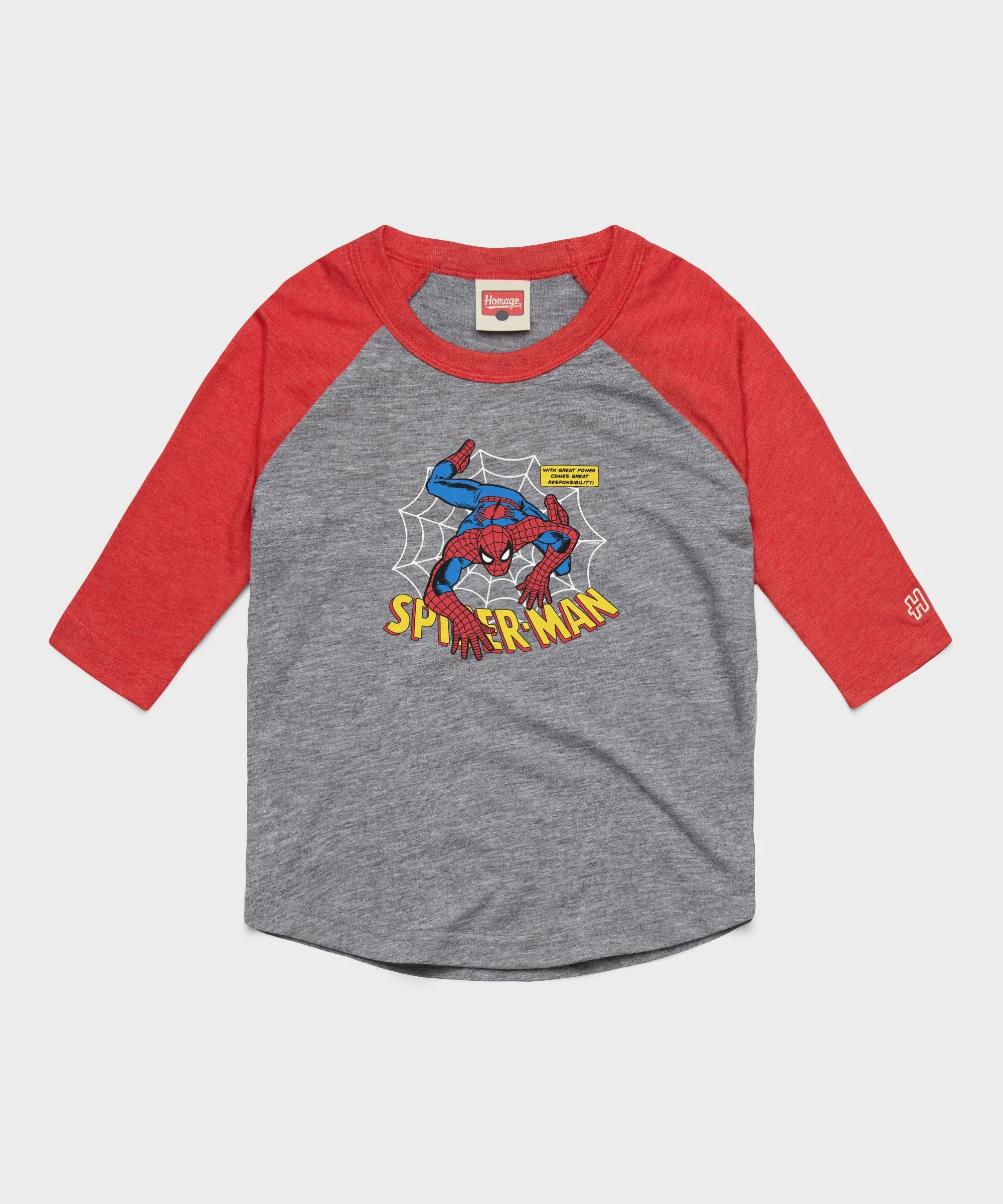 Youth Spider-Man With Great Power Raglan