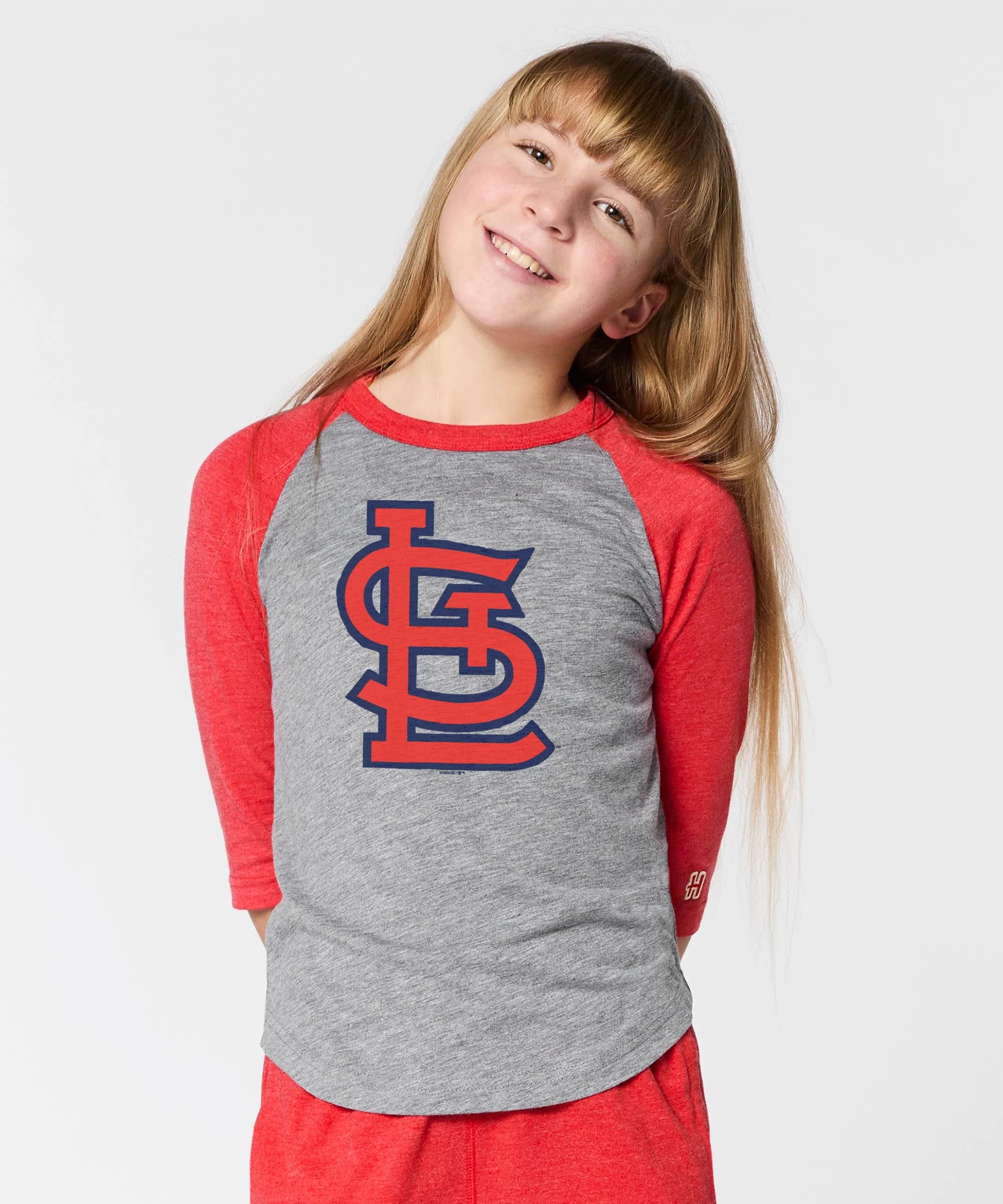 Youth St. Louis Cardinals Cap Logo '58 Raglan - Image 3