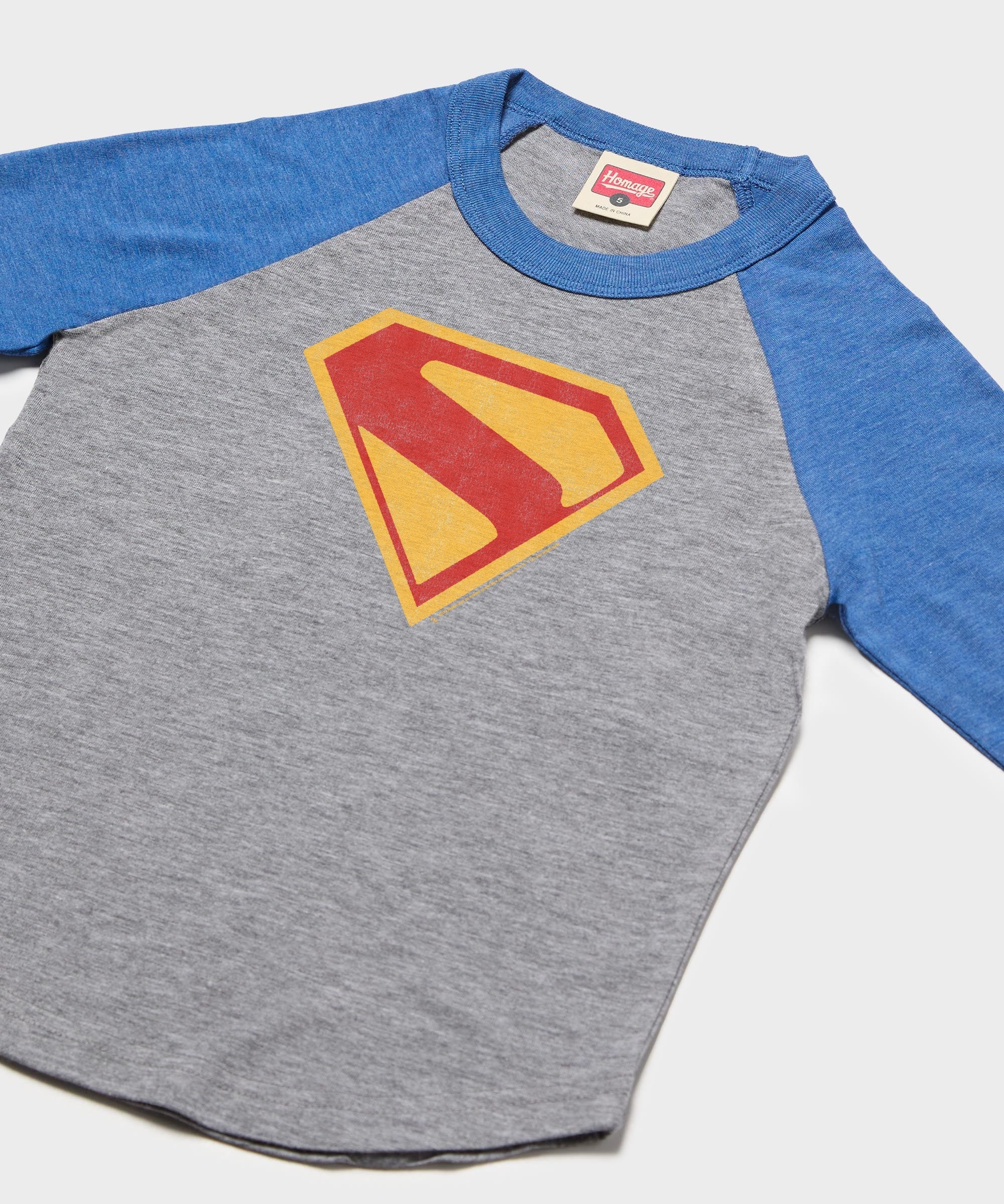 Youth Superman 2025 Shield Raglan - Image 2