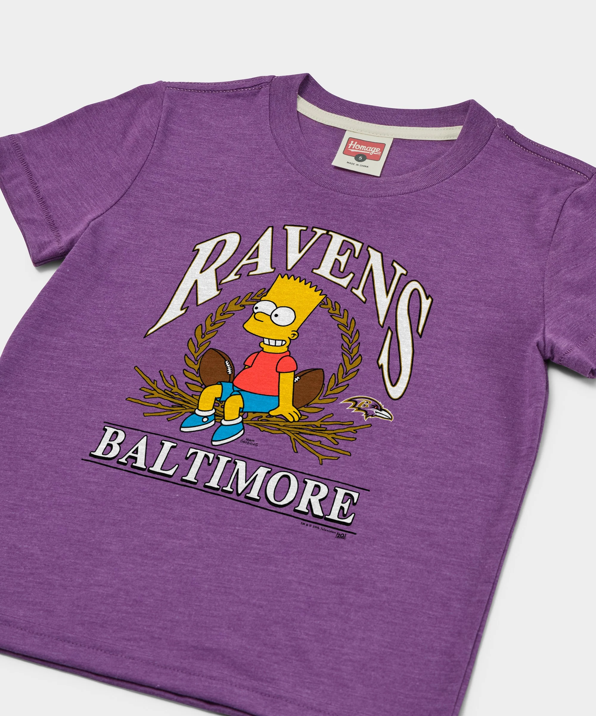 Youth The Simpsons Bart x Baltimore Ravens - Image 2